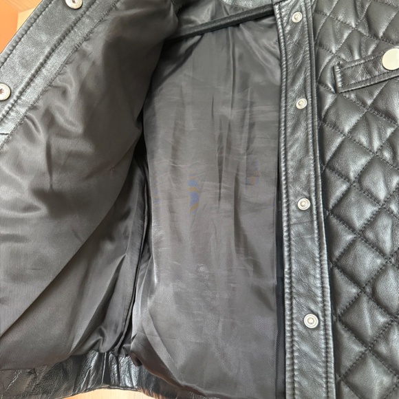Maje Quilted Leather Jacket - Picture 3 of 5